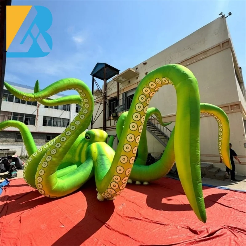 

Bespoke Blow up Octopus Green Large Inflatable Under The Sea Animals for Club Themed Party Toys