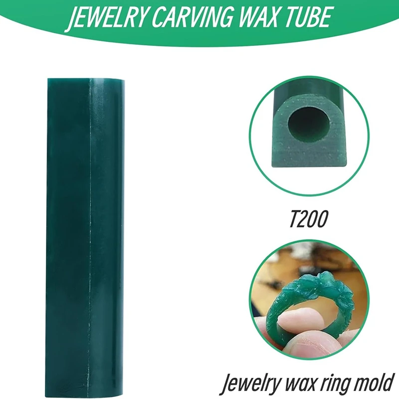 4 Pcs Carving Wax Ring Tube Kit - Jewelry Wax Ring Tubes, Wax Ring Blade Wax Tube Hole Expander,For Creating Ring Models