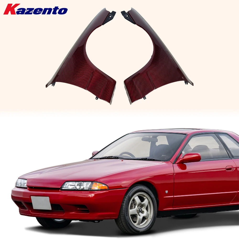 

For Nissan Skyline R32 (GTS Only) OE Style Red Carbon Fiber Front Bumper Fender
