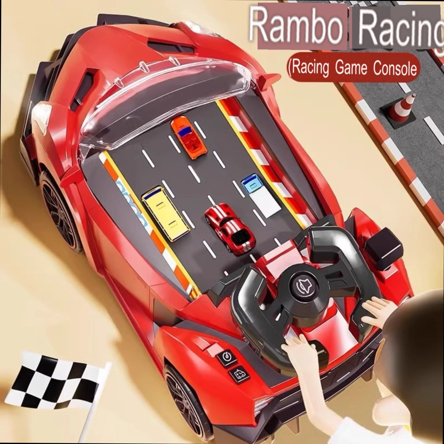 Children's Racing Car Adventure Game Machine Toy Simulator Mini Car Educational Toy