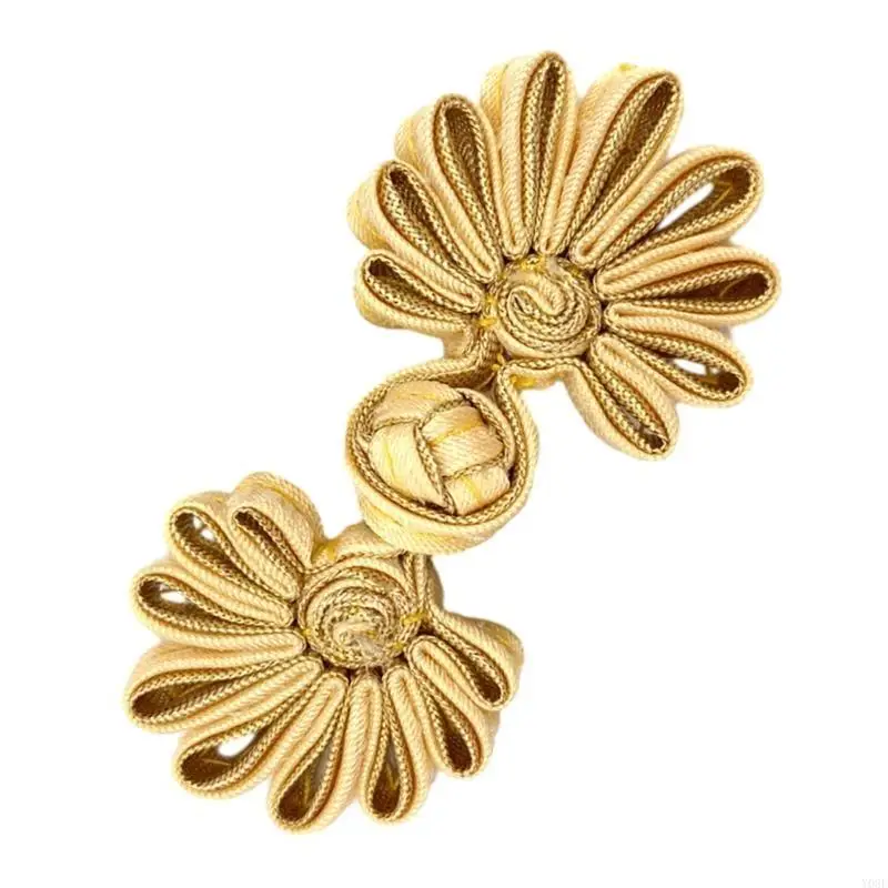 زهرة شكل عقدة صينية الزر Cheongsam cardigan السحمة للملابس y08e