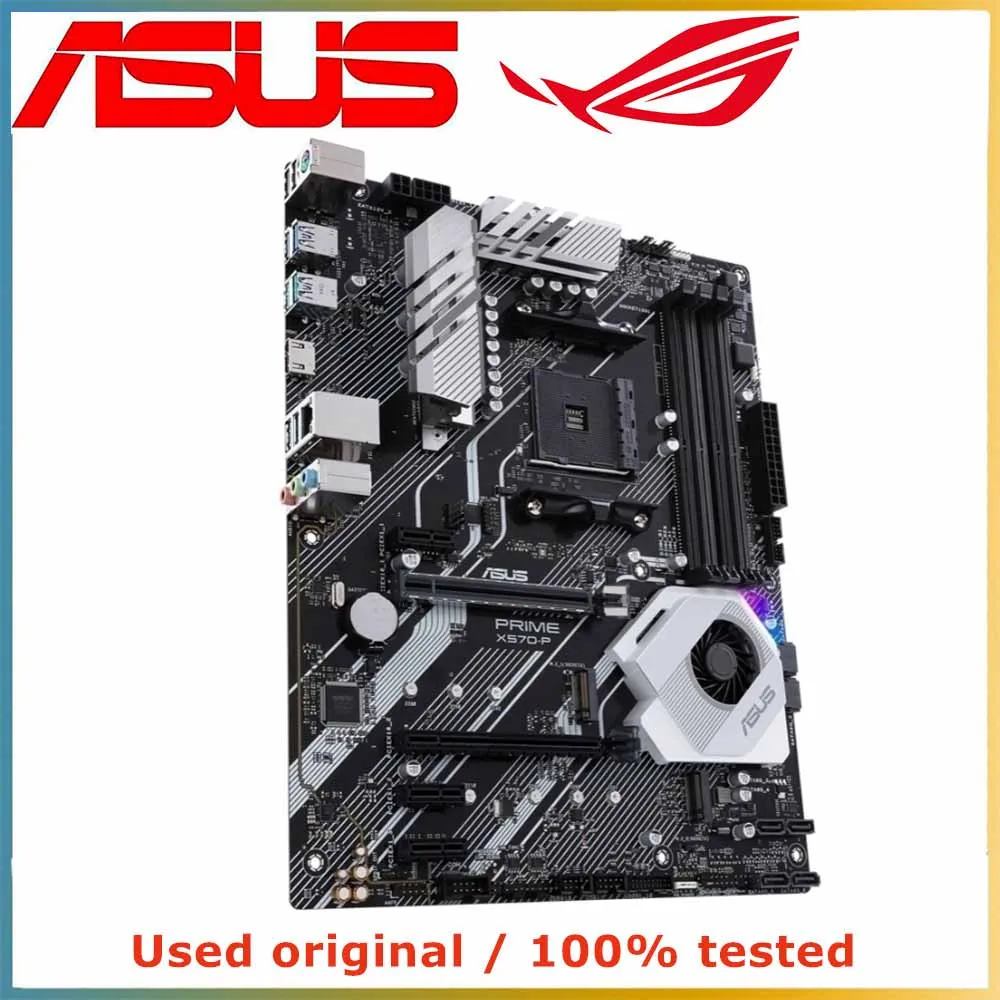 For ASUS PRIME X570-P Motherboard AMD X570 AM4 DDR4 128GB M.2 SATA III ATXSupport Ryzen 9 5950X/5900X 7 5800X3D 5 5600X 5 3600