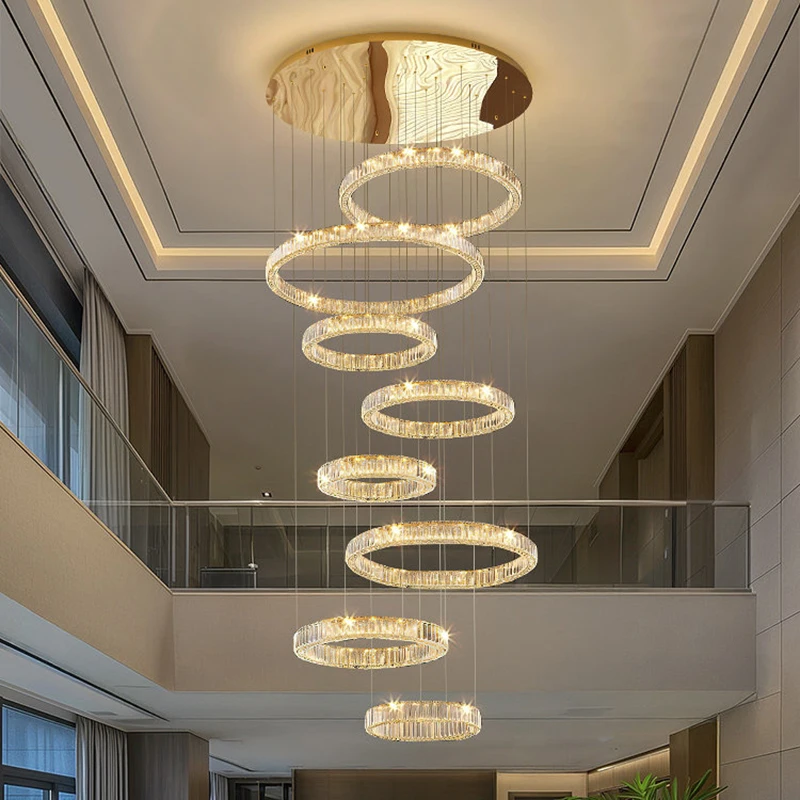 

Modern home decoration crystal chandelier, stair Pendant lamp, living room Pendant lights, interior lighting