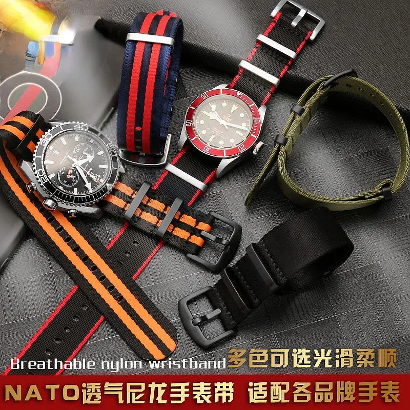 For Seiko Water Ghost Citizen Rudder Nylon Watchband Men's Women's Waterproof Canvas Watch Strap 20 22mm