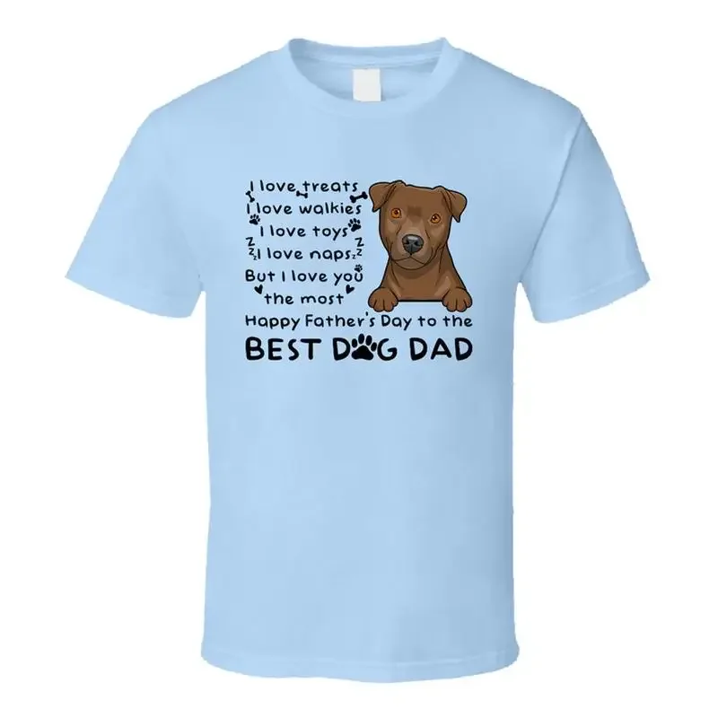 Patterdale Terrier I Love Treats Happy Father's Day T Shirt