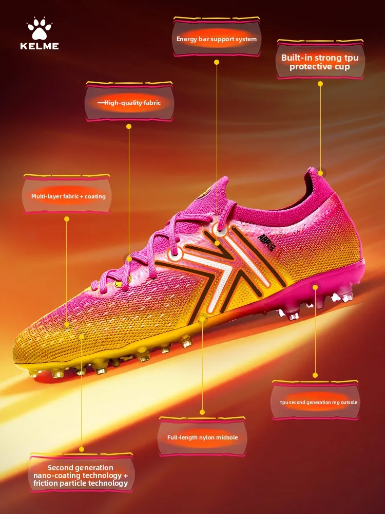 أحذية كرة القدم Kelme للرجال Mg للشباب والكبار، أحذية كرة القدم للتدريب الخاص في الأماكن المغلقة ومضادة للانزلاق، أحذية كرة القدم القصيرة للأظافر