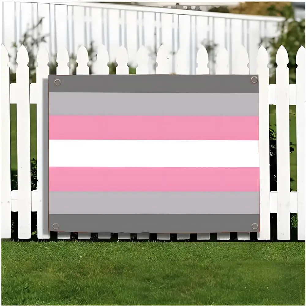 Demigirl Pride Flags Edgeless four-ring hanging decor indoor outdoor compatible easy for hanging display
