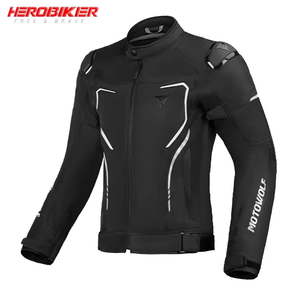 Windproof Warm Motorcycle Jacket Reflective Anti Fall Motorcycle Riding Jacket TPU Shoulder Protection Motocross Clothes