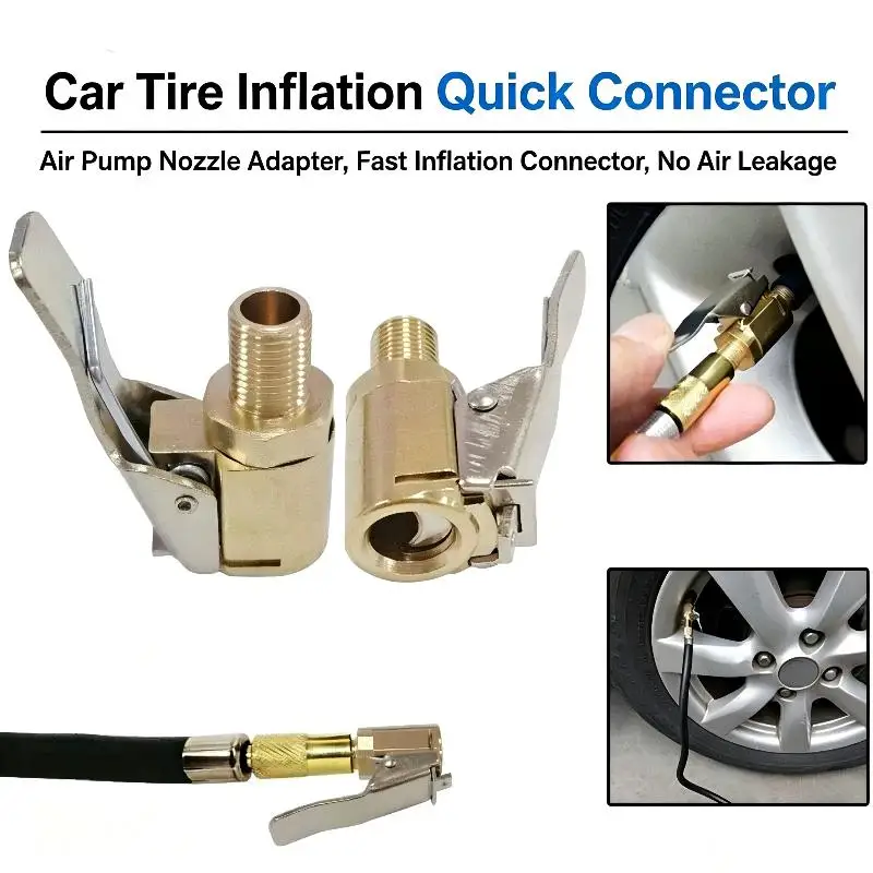 Brass Car Tire Inflation Quick Connector Leakproof Seal Easy Operation view 5