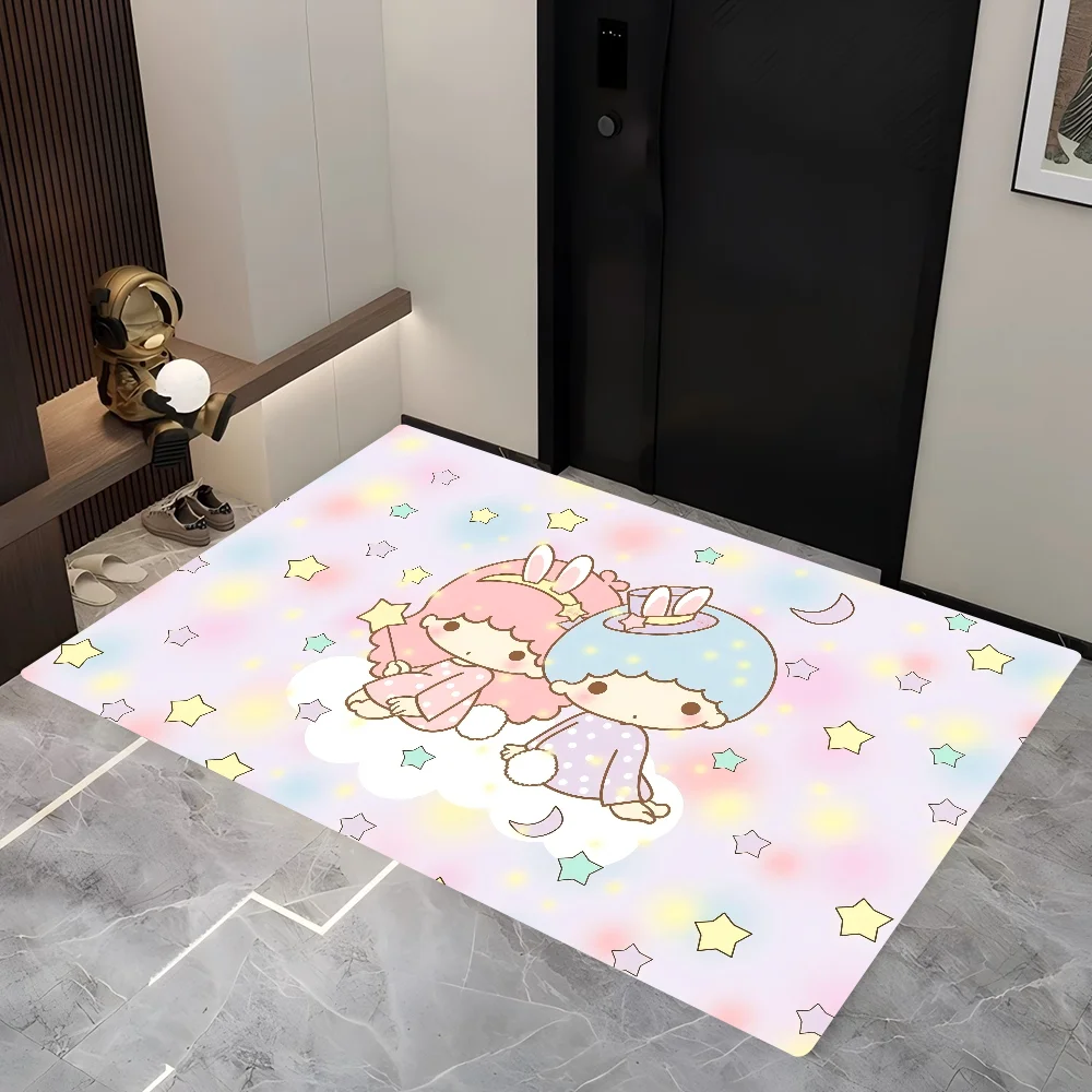 

Little Twin Stars Floor Mat Non-Slip Laundry Room Mat Laundry Decor Balcony Child Living Room Bedside Mats