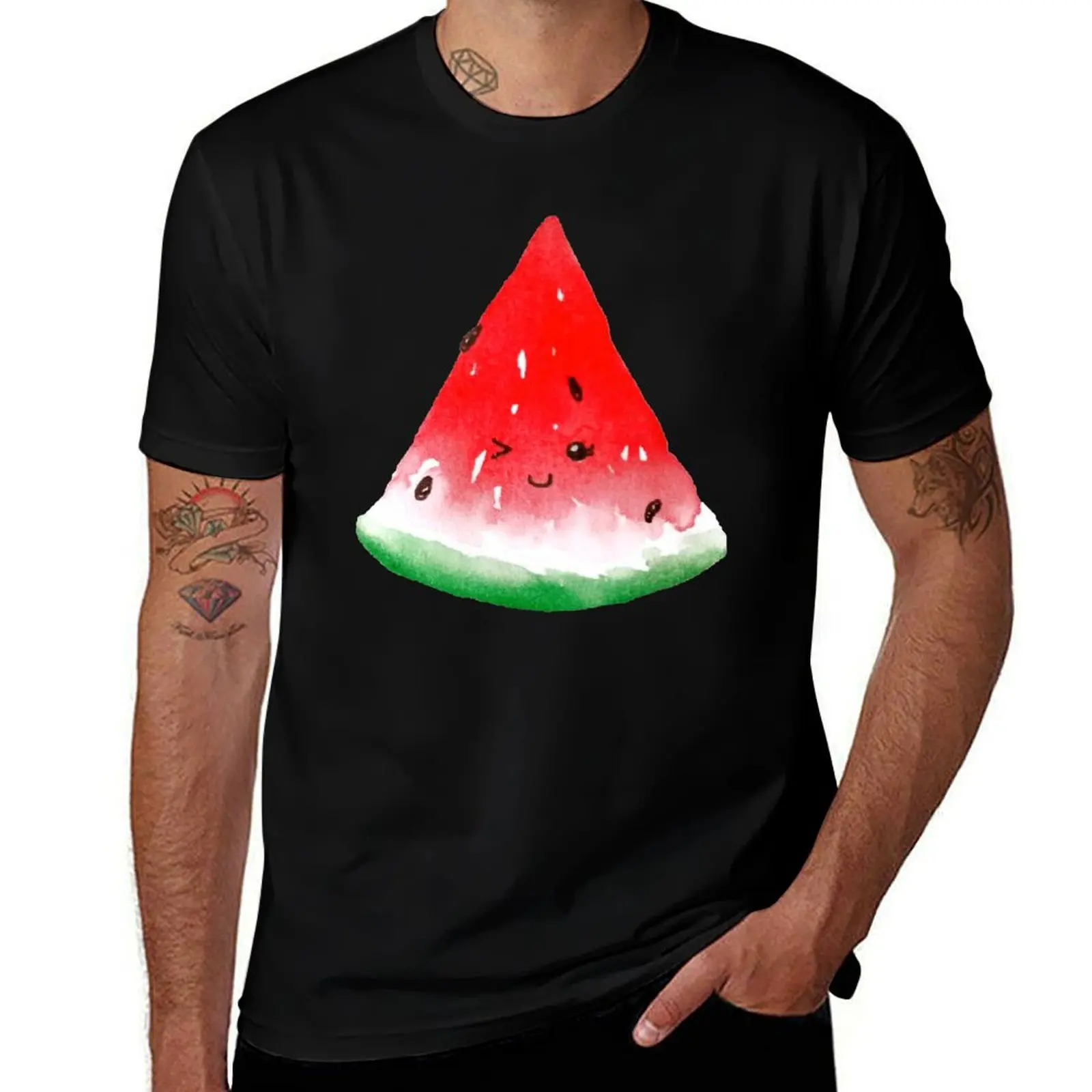 Cute Watermelon T-Shirt Fashion Print Casual Short Sleeve