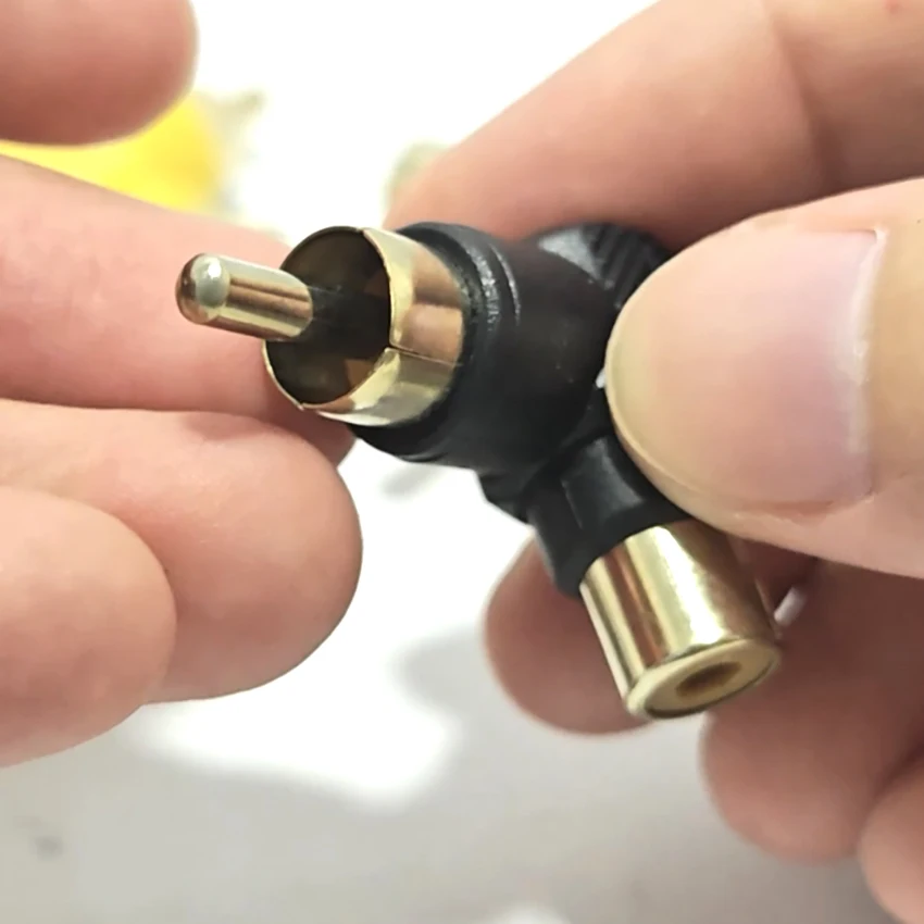 Black/White/Red/Yellow Gold Plated RCA Lotus Male to Female Right Angle Elbow AV 90 Degree RCA For Audio Video Adapter
