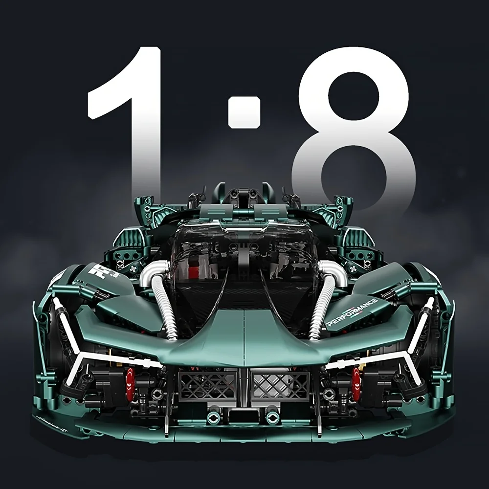 1:8 supercar series electroplated limited edition sports car creative static model, high-difficulty assembly model, educational