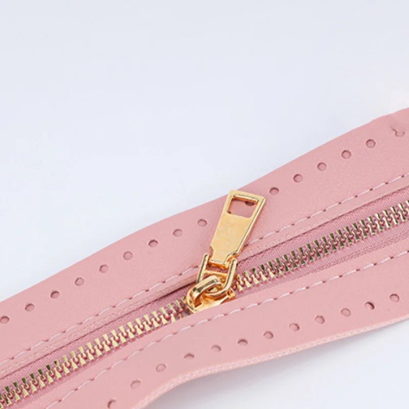 1PC Custom DIY Zipper For Woven Bag Hardware PU Leather Zipper Accessories For Clothes Shoes Woven Bag Sewing Accessories