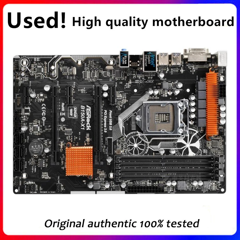 

For ASRock B150A-X1 Original Used Desktop Intel B150 B150M DDR4 Motherboard LGA 1151 i7/i5/i3 USB3.0 SATA3