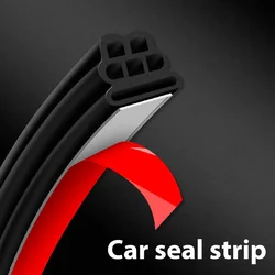 5m Rubber Car Window Seal Strip Soundproofing Weather Stripping for Truck Tailgate Thicken Self Adhesive Weather Draft