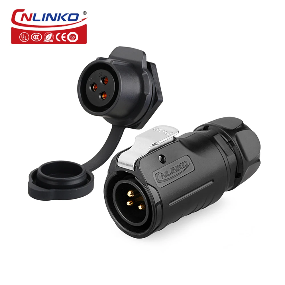 CNLINKO LP20 2/3/4/5/7/9/12-контактный кабельный разъем «папа-мама» Водонепроницаемый IP68 PBT пластиковый проводной разъем для светодиодных лент