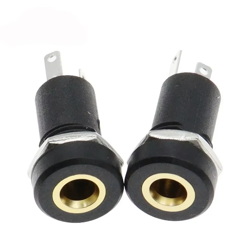 3Pin 3.5mm Audio Jack Socket 3/4 Pole Stereo Solder Panel Mount 3.5 mm Headphone Female Socket Connector With Nut image 2