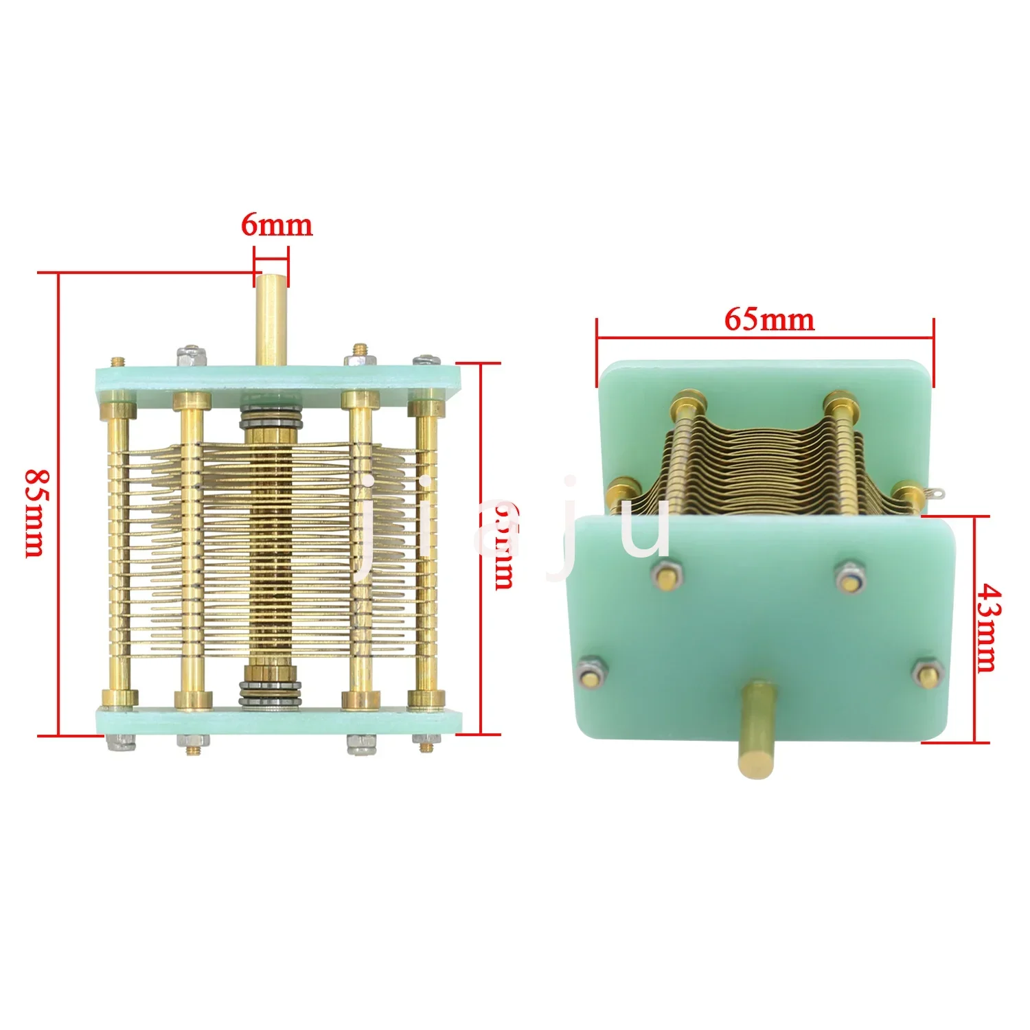 Condensador variable sección única 10-330PF, condensador variable aire para instrumentos eléctricos  circuito sintonización de