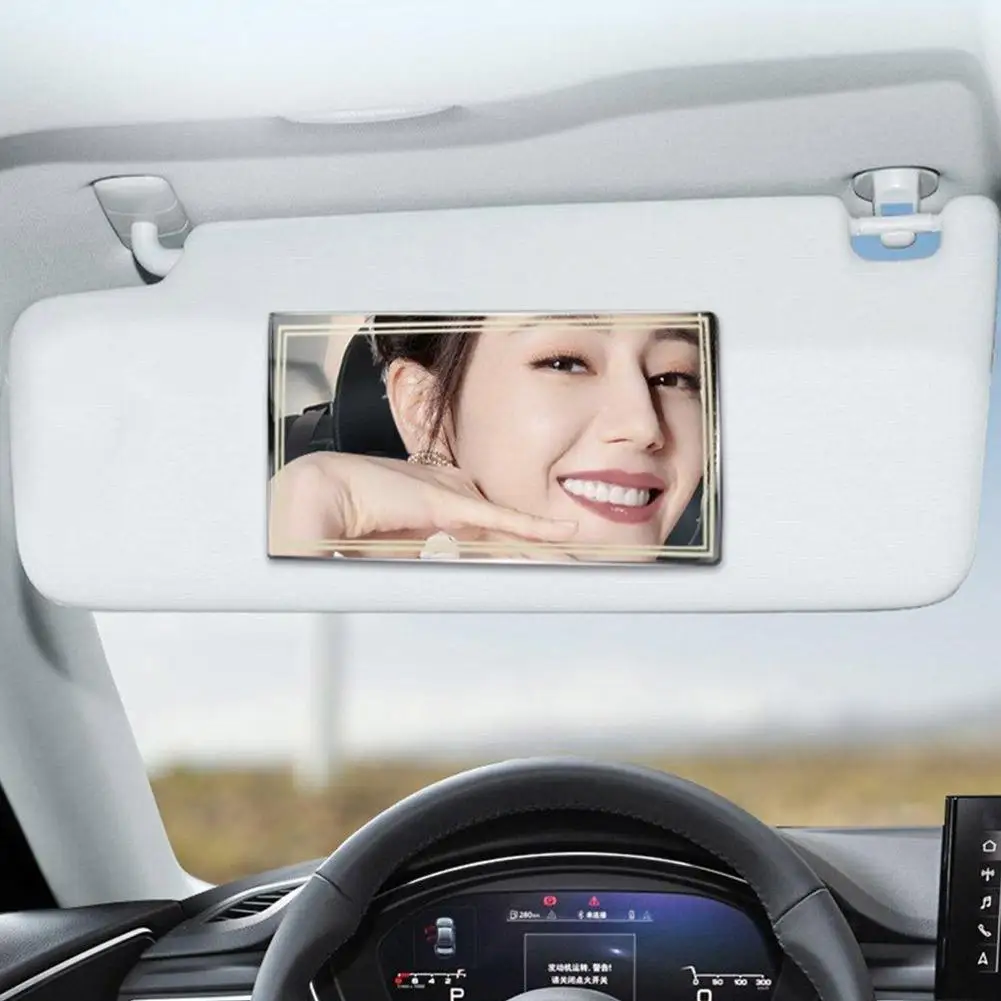 Car Makeup Mirror Portable Auto Sun-Shading Visor HD Mirrors Car Interior Mirror Universal Car-styling Makeup Mirror