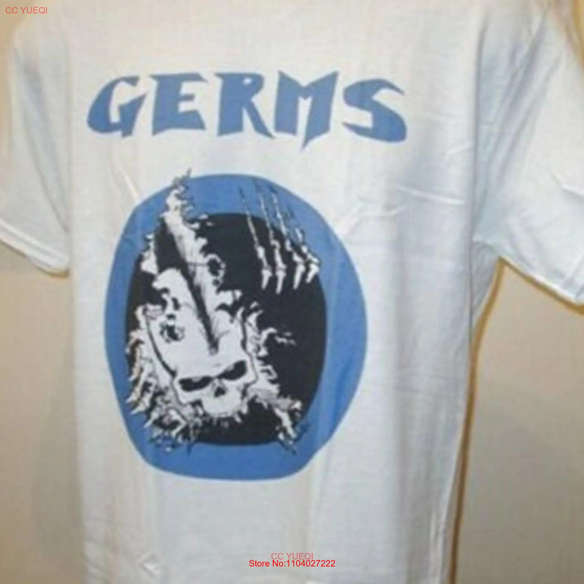 The Germs GI T Shirt 358 Retro Music White  long or short sleeves