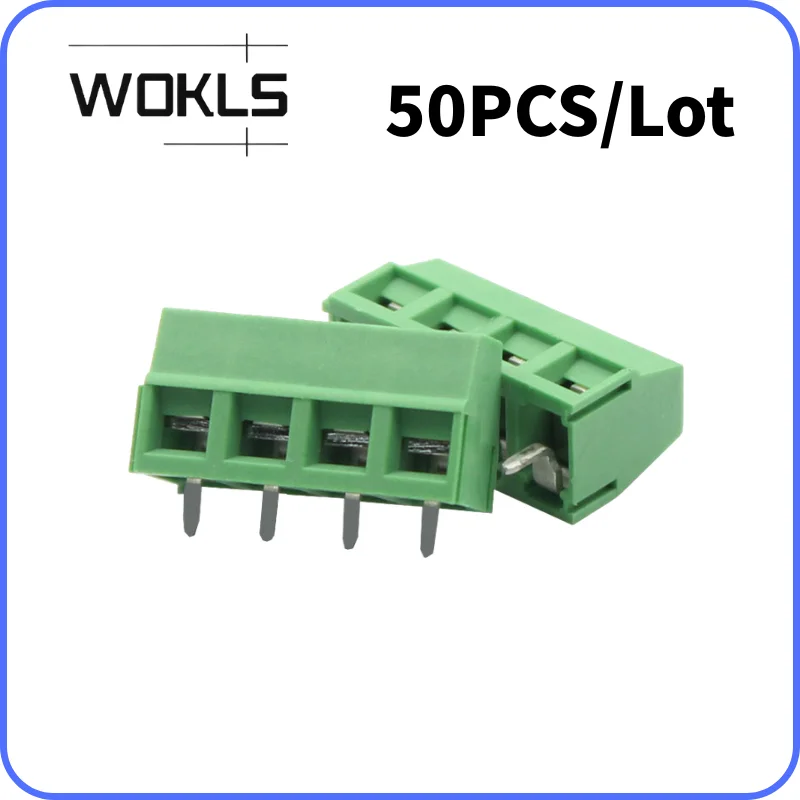 50 PCS/Lot KF127 5.0mm Pitch Screw Type PCB Terminal Block Spliceable Copper Pin PCB Connector