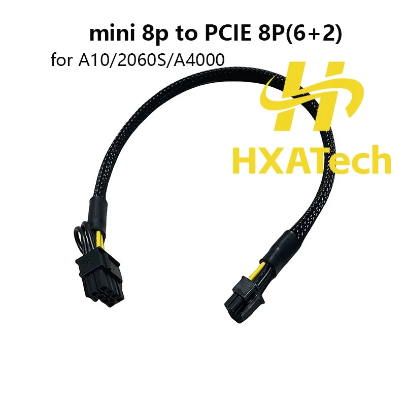 HXATech - Wysokiej jakości kabel zasilający Mini 8pin na 2x8pin PCIE do kart graficznych Dell R740 R740XD R640 R940 i GPU 2080 3090 L20 L40 — zdjęcie produktu 4