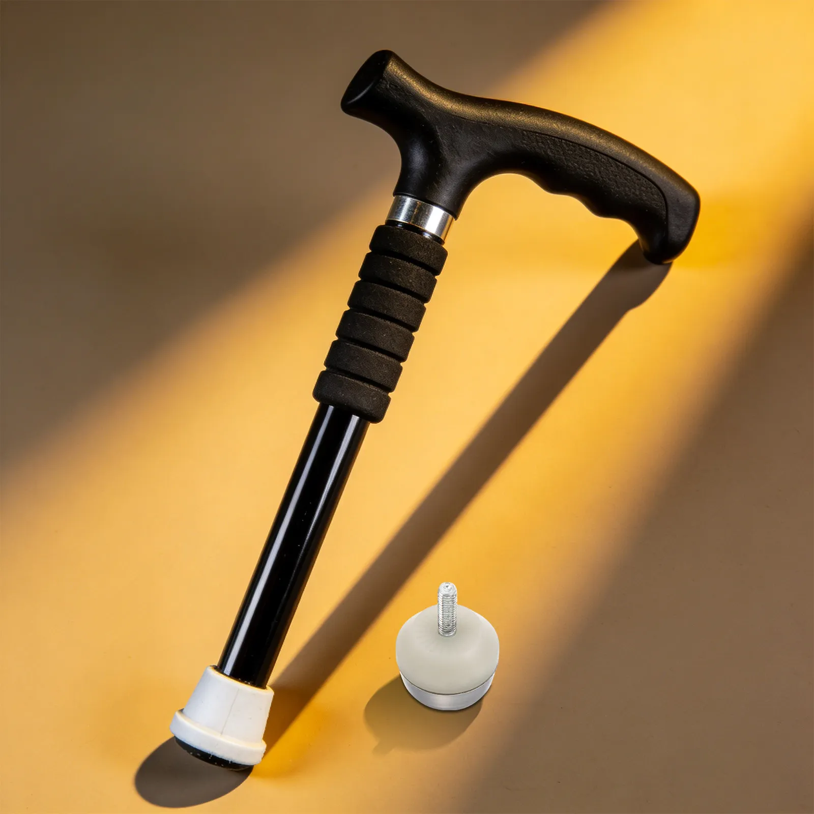 Rolling Blind Cane Tip Glow in Dark Rotating Guide Design 30Mm Walking Cane Tips Replacement for Night Safety Durability Comfort