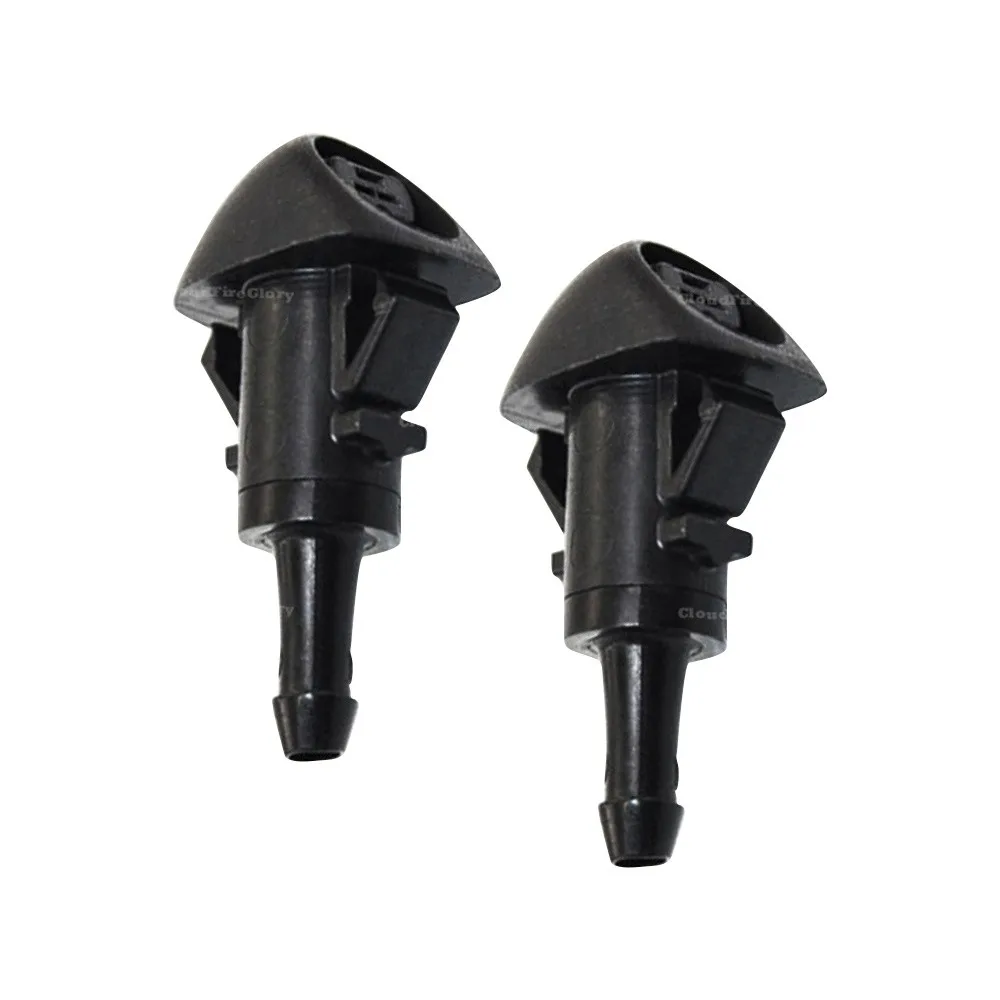 2Pcs Windshield Wiper Washer-Nozzle Spray Jet Plastic Black 86636AJ10B For Subaru Outback Legacy 2010 2011 2012 2013 2014