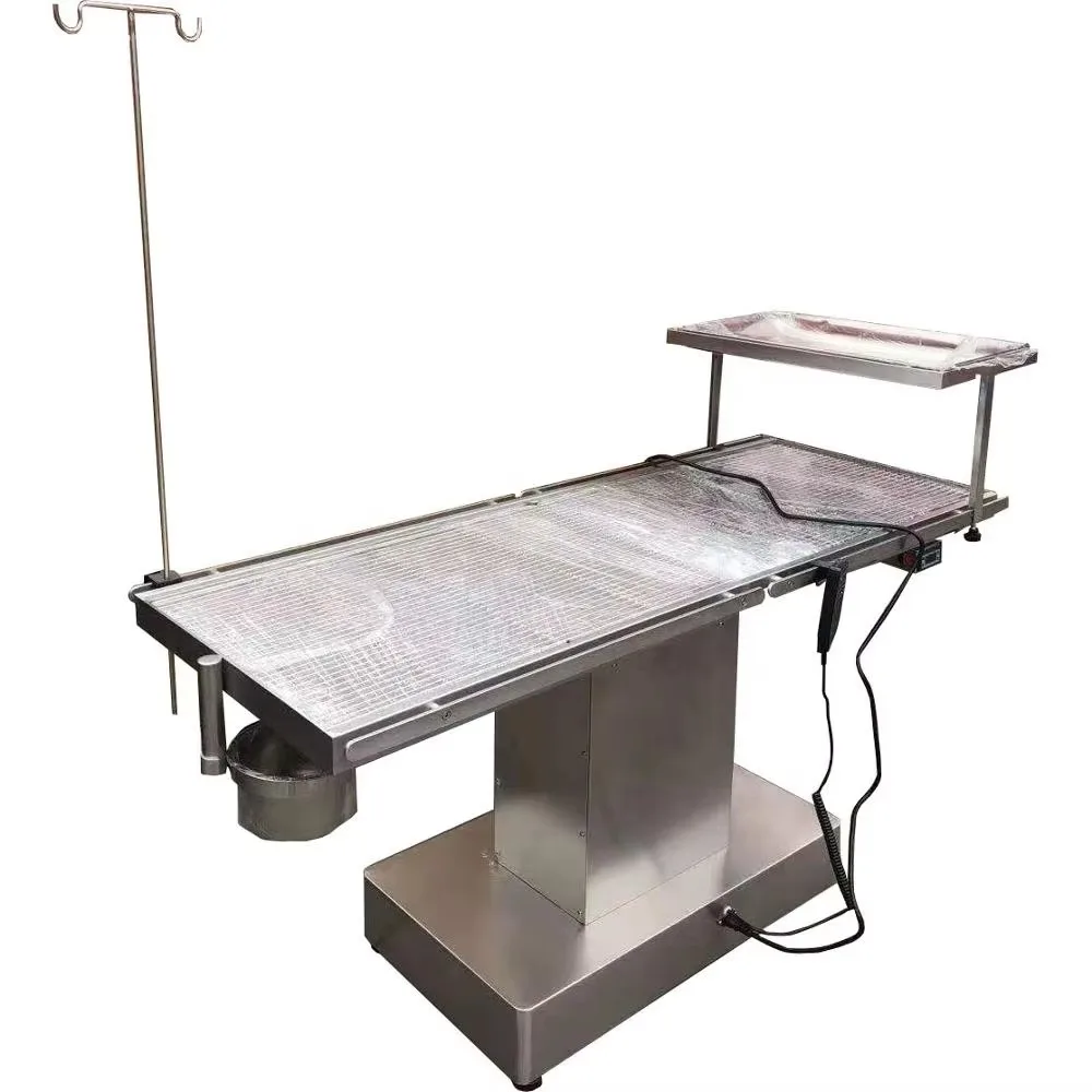 Animal Veterinary Clinic 304 Stainless Steel Bilateral Inclined Thermostatic Pet Operating Table