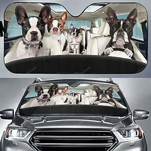 Boston Terrier Personalisierte Auto Sonnenschutz Camping Auto Zubehör Geschenk Decor Custom Car Geschenk Für Ihn Geschenk Für Papa Geschenk accessori