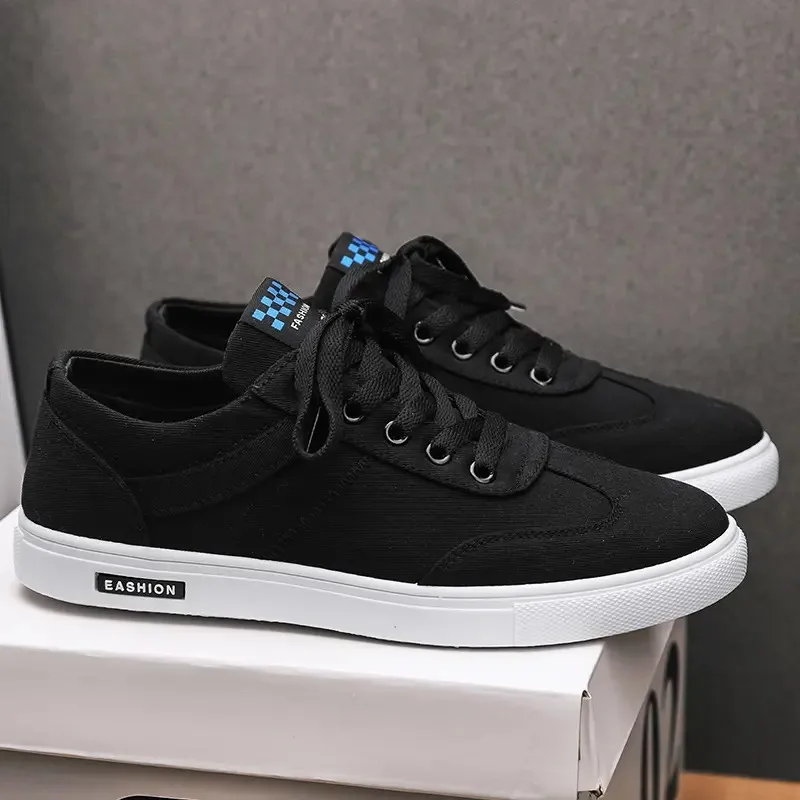 

Мужская вулканизированная обувь на низком каблуке с круглым носком на шнуровке, весенне-осенняя нескользящая удобная и повседневная обувь на мягкой подошве