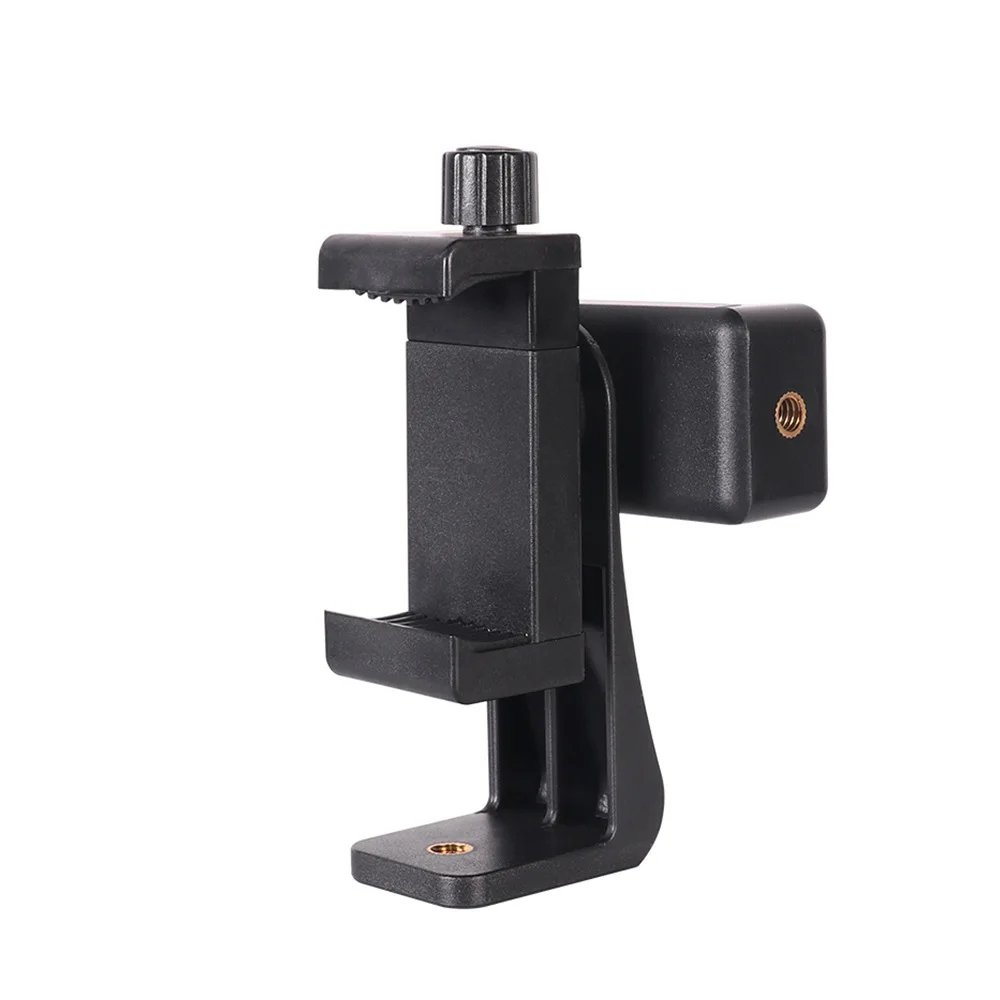 

Tripod Mount 360 Degree Double-sided Rotating Mobile Phone Clip Compatible With 1/4 Screw Cellphone Holder Desk Tripod Adapter