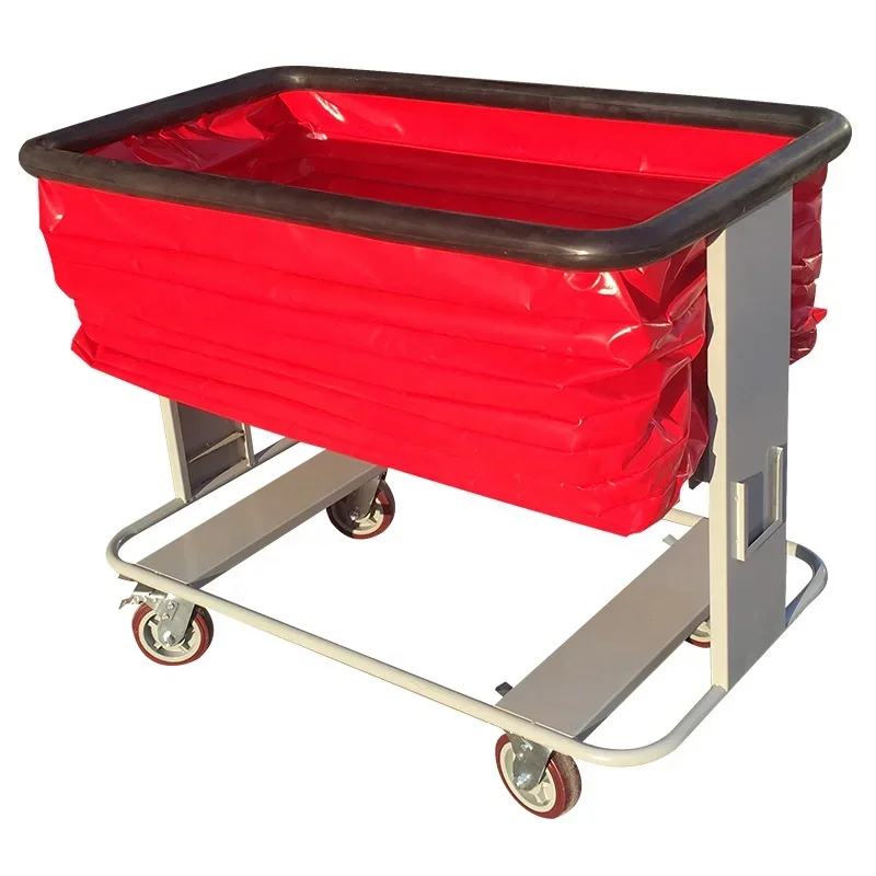 Manufacturers Pull Flat Silent Folding Car Warehouse Supermarket Pull Four Wheel Cart
