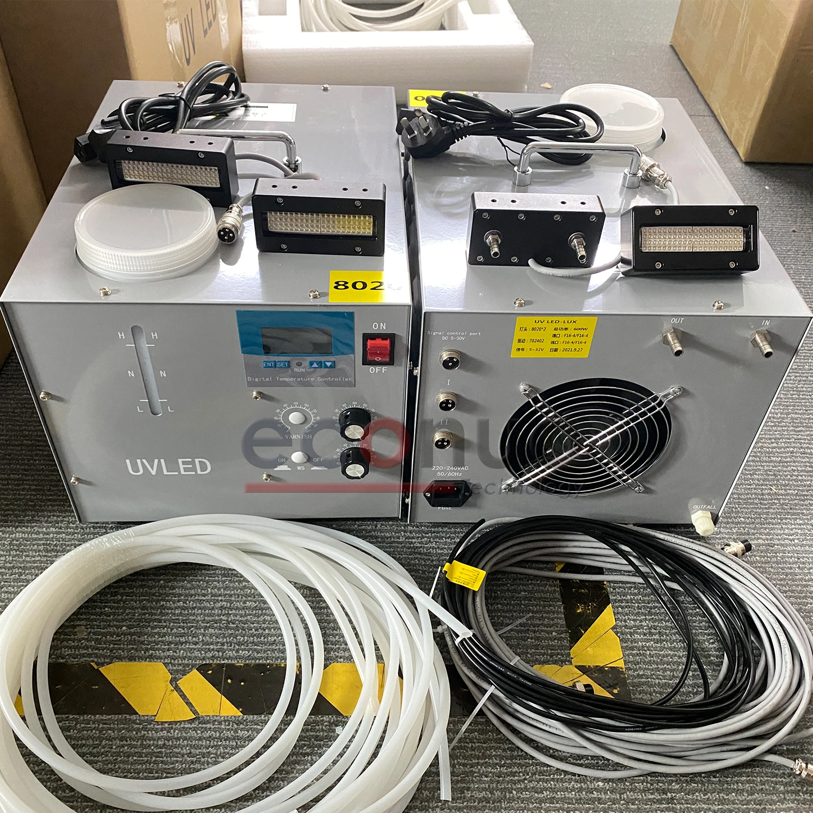 Lámpara de sistema LED UV, sistema de refrigeración refrigerado por agua para Epson I3200 I600 XP600TX800 DX5 DX7, W8020280B-01 de refrigeración de doble cabezal