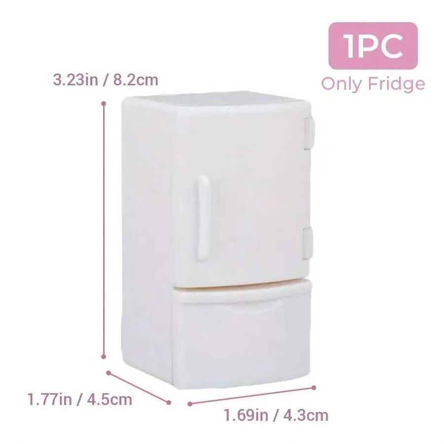 Dollhouse Miniature Refrigerator: 1/12 Mini Simulated Kitchen Scene Model, Collected by Miniature Enthusiasts