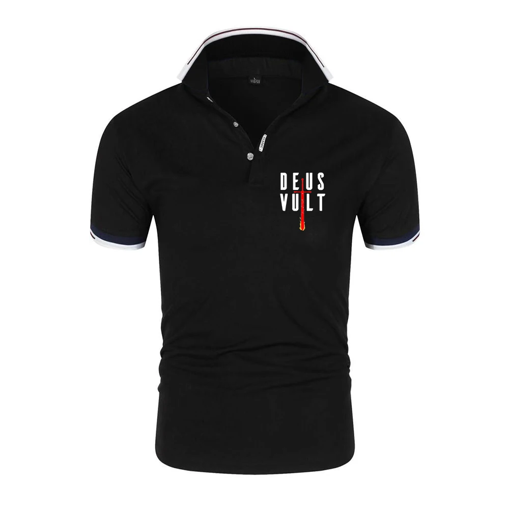 I God Wills It Crusades Quick Drying Short Sleeved Polo Shirt Golf Company Group Brand Breathable Lapel Sports Short T shirt