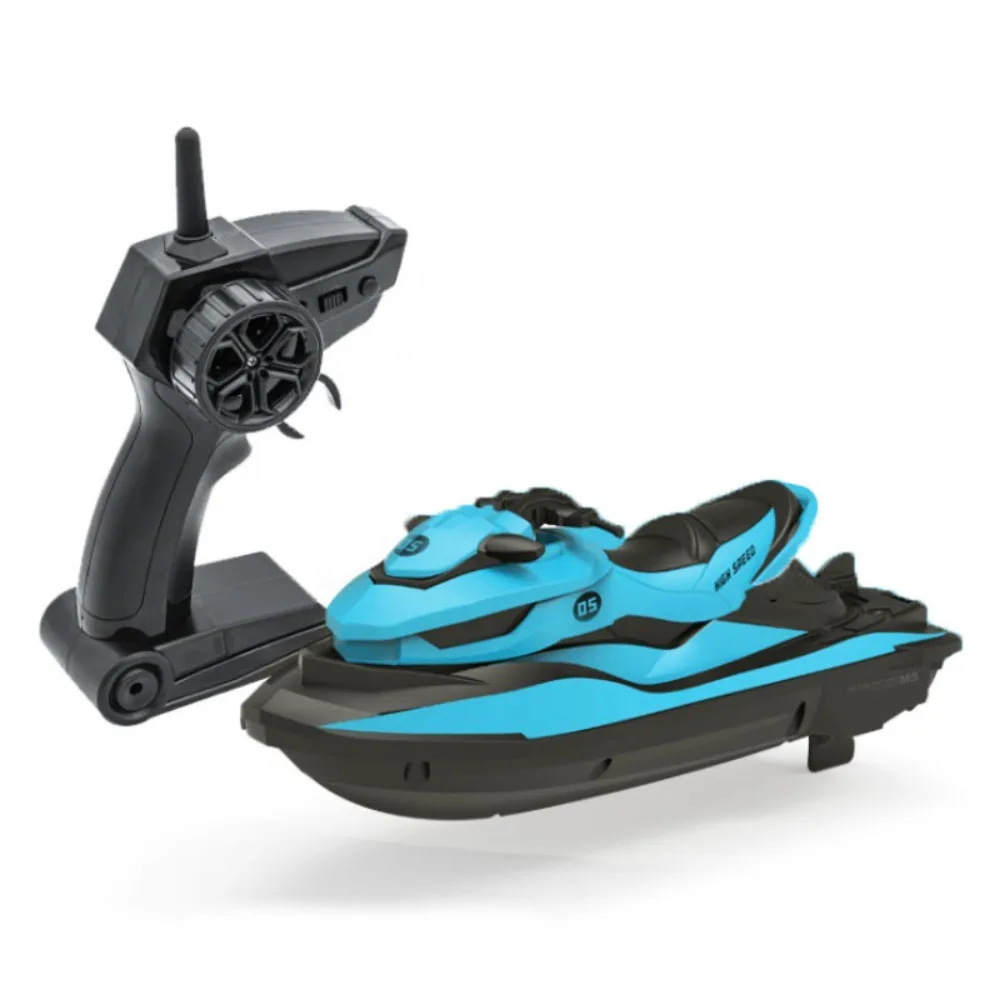 Bateau à moteur Rc en plastique à grande vitesse, étanche, Jet Ski, bateau électrique, modèle de Simulation, Mini hors-bord sans fil Rechargeable 2.4g
