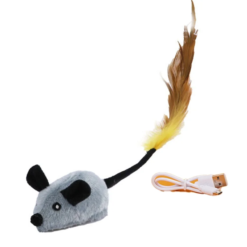 Interactive Cat Mouse Moving Cat Remote Control Cat Mice Electronic Moving Cat Self Play Gift-B09B