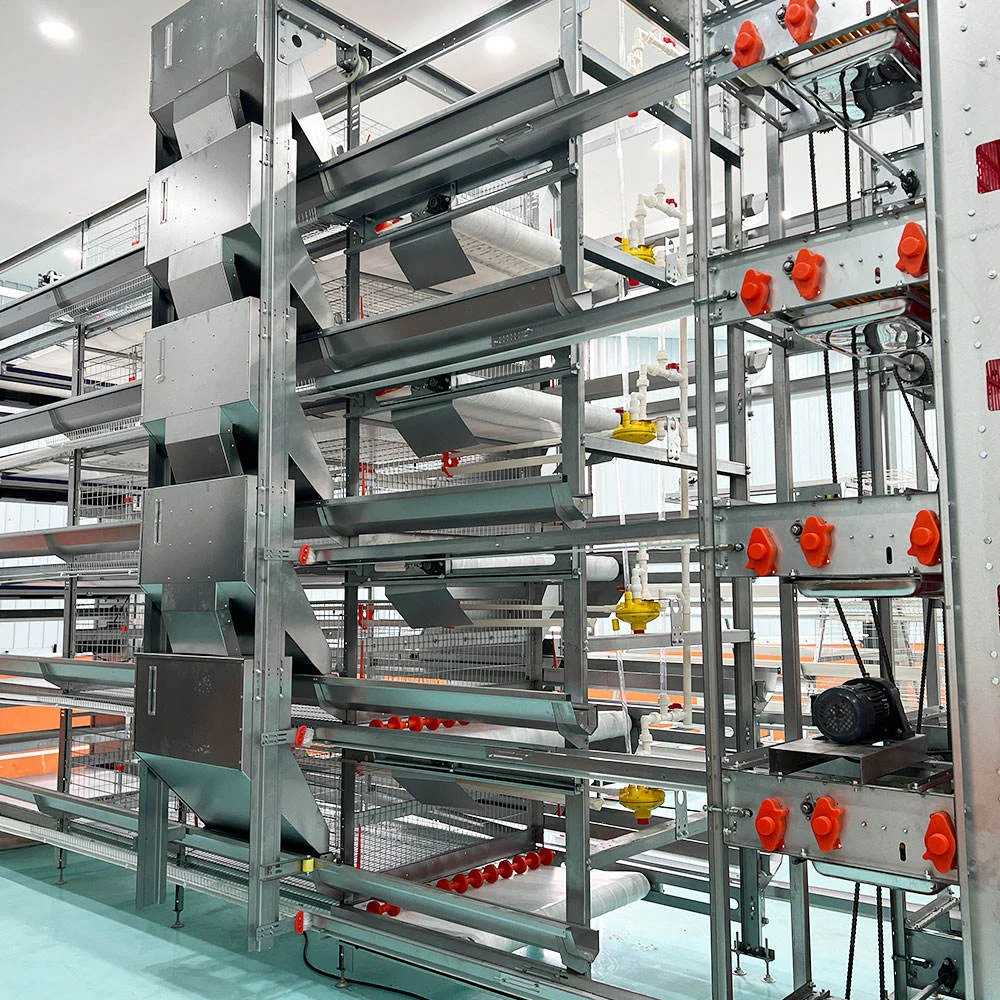 Full Automatic Galvanised Steel A/H-Shaped Chicken Battery Broiler Cage for  Chicken Coop/house Poultry Farm Equipment