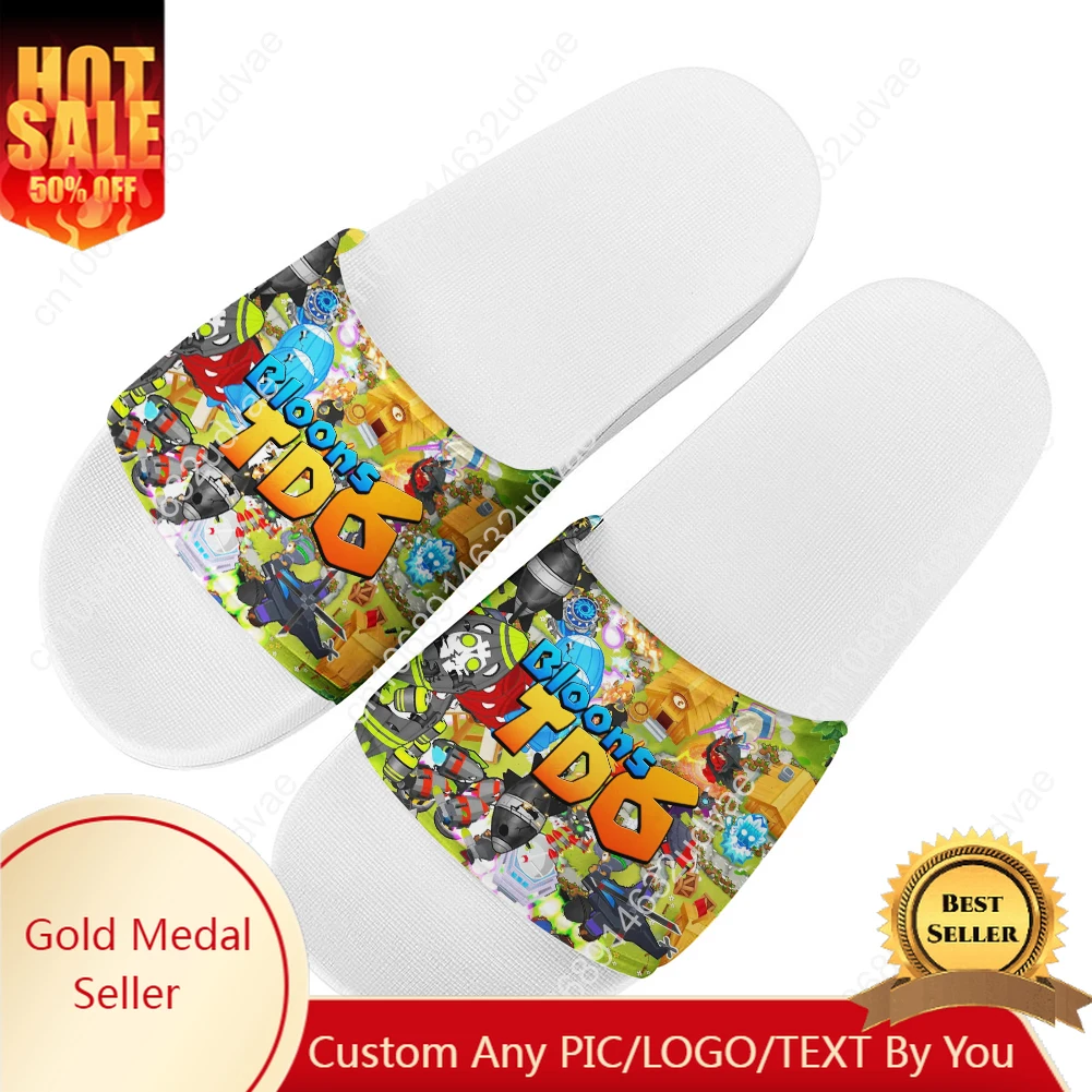 

Bloons TD6 Slippers Home Bathroom Sandals Water Shoes Men Women Teenagers Indoor Poor Sandal Customized Summer Slipper