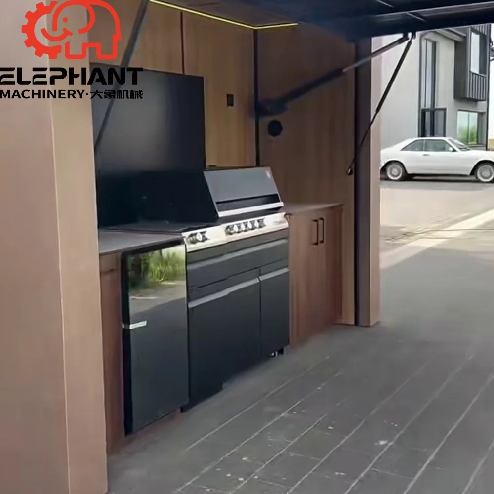 New Arrivals Customized Waterproof Electric Stainless Steel Outdoor Kitchen BBQ Grill Shed Propane/LPG/Natural Gas Flame Safety