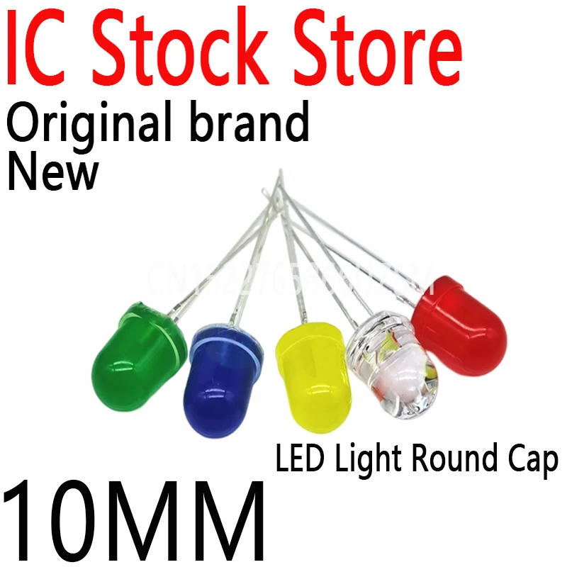 250PCS/LOT LED Red Blue White Yellow Green Emitter Warm Pink Purple Orange LED Round Colored Lamp Head DIP Colors 10MM 