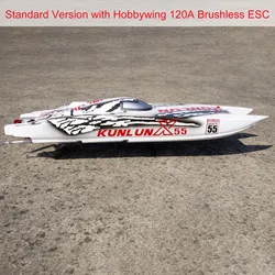 Upgraded DTRC High-speed RC Racing Boats 130km/h X55 Remote Control Boat Waterproof RTR ESC Servo RC Toys Model THZH1702