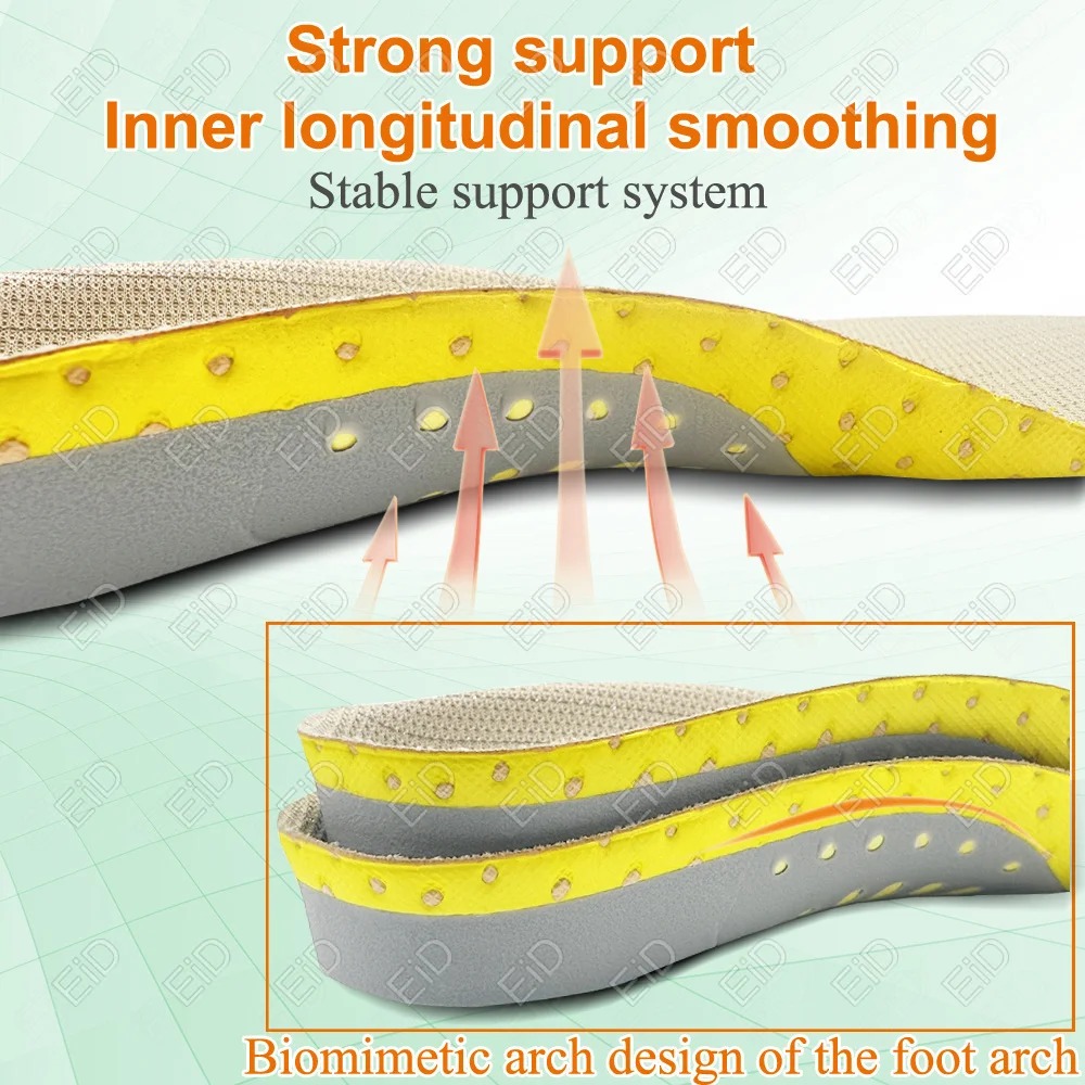 EiD Orthotic Gel Insoles For Sneaker Orthopedic Flat Foot Cushion Insert Soles Arch Support Pad Foot Pain-relieving Man Women