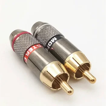 Direct Monster RCA Lotus wtyk Audio przewód Plug miedziany kabel samoblokujący do spawania RCA 6.0mm