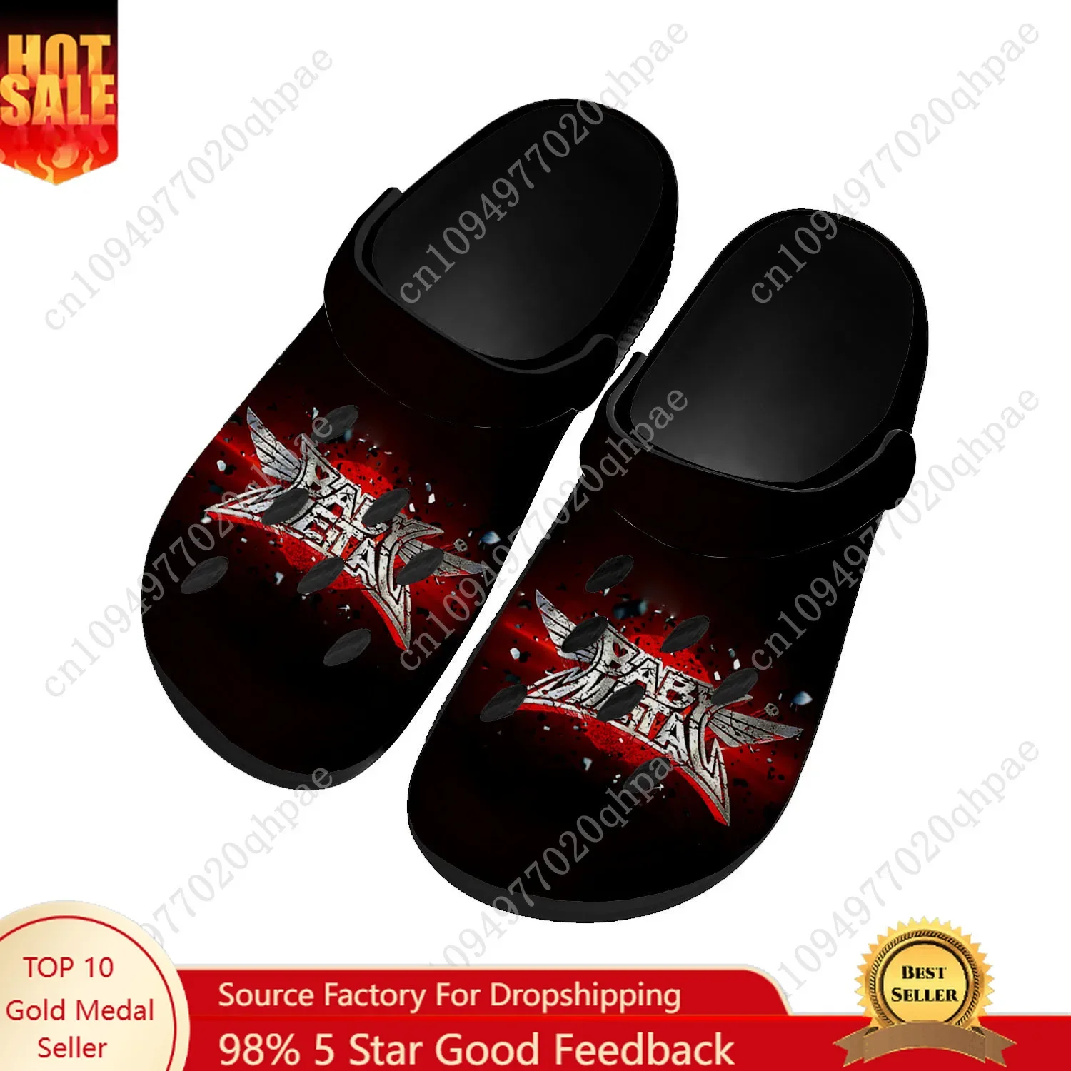 Babymetal Idols Heavy Metal Band Water Shoes Home Garden Clogs Mens Women Youth Sandals Custom Breathable Hole Slippers Black