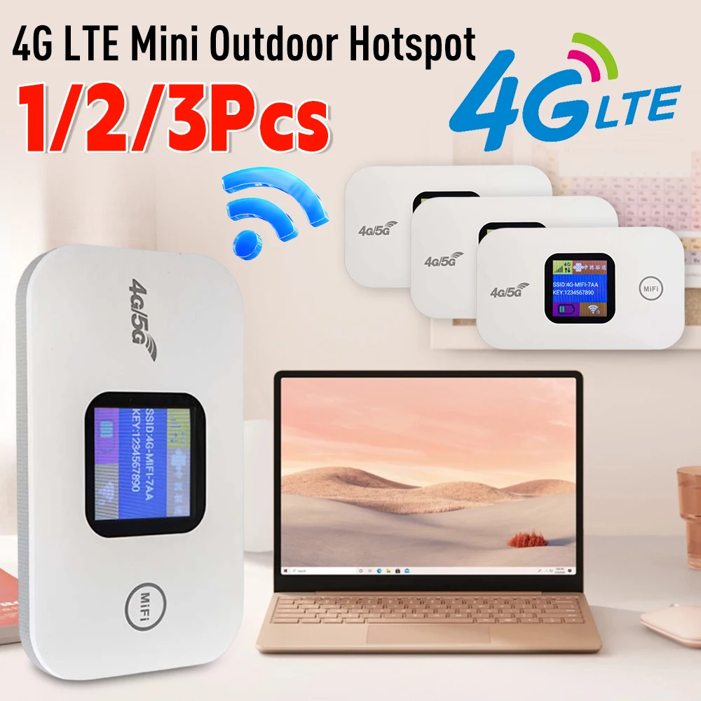 1/2/3PCS 4G Mobile WIFI Router With SIM Cards Slot Portable Mobile 4G LTE Wireless Router WiFi Repeater 150Mbps Modem Hotspot