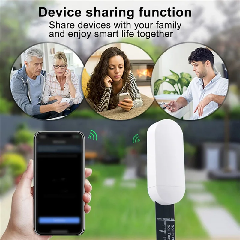BTLIFE-2 Stuks Zigbee Smart Bodem Sensor Temperatuurmeter Vocht Vochtigheid Sensor Real-Time Bodemvocht & Temperatuur Monitor
