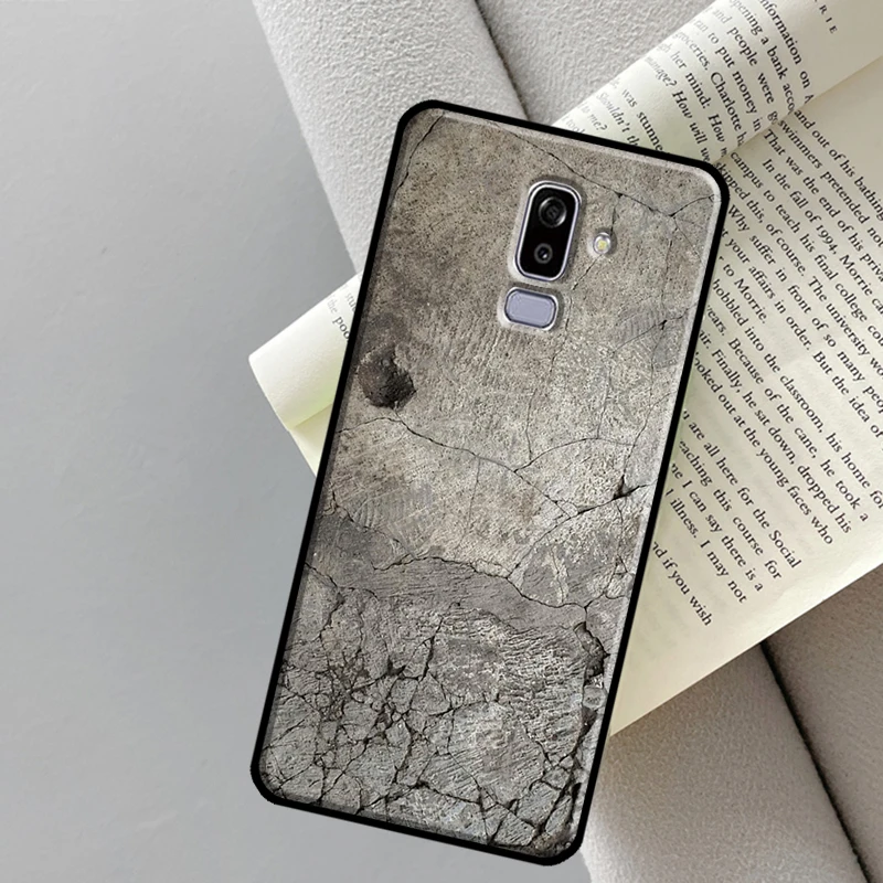 Concrete cracked stone Texture Case For Samsung Galaxy J5 J3 J7 A3 A5 2016 2017 A6 A8 A9 J8 2018 J4 J6 Plus Coque Fundas